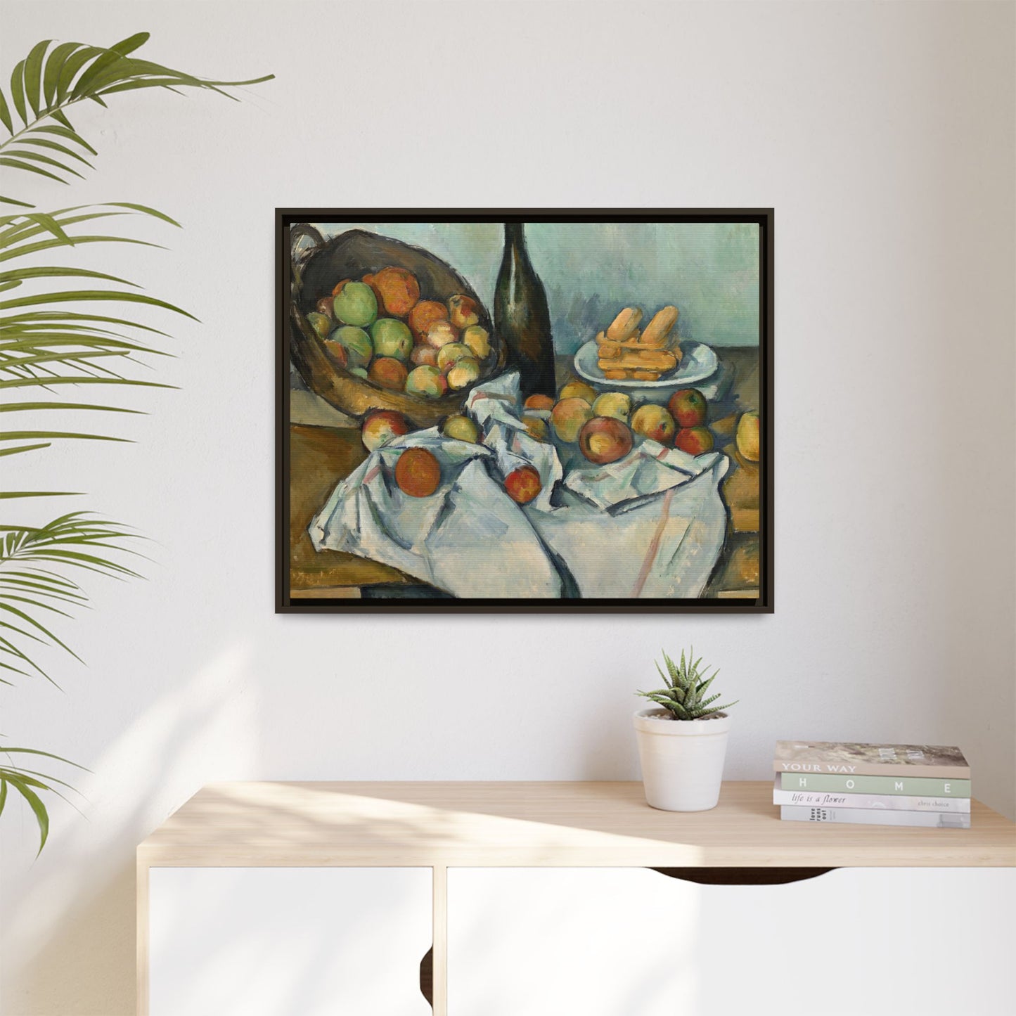 Cézanne, Paul - Basket of Apples (1893) - Matte Canvas, Framed