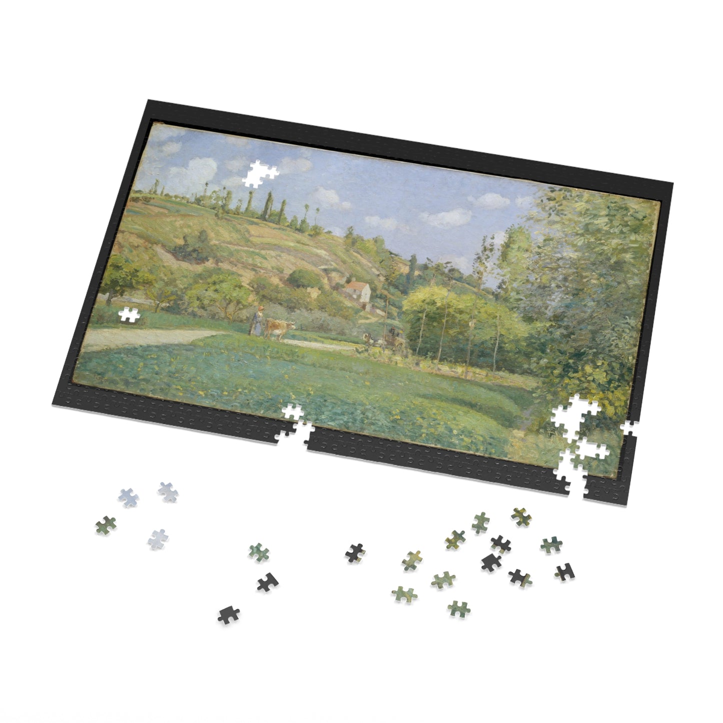 Pissarro's "A Cowherd at Valhermeil, Auvers-sur-Oise" - 1000pc Jigsaw Puzzle