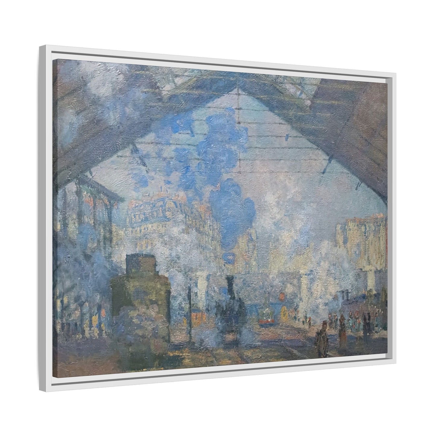 Monet, Claude - Le Gare Saint-Lazare (1877) - Matte Canvas, Framed