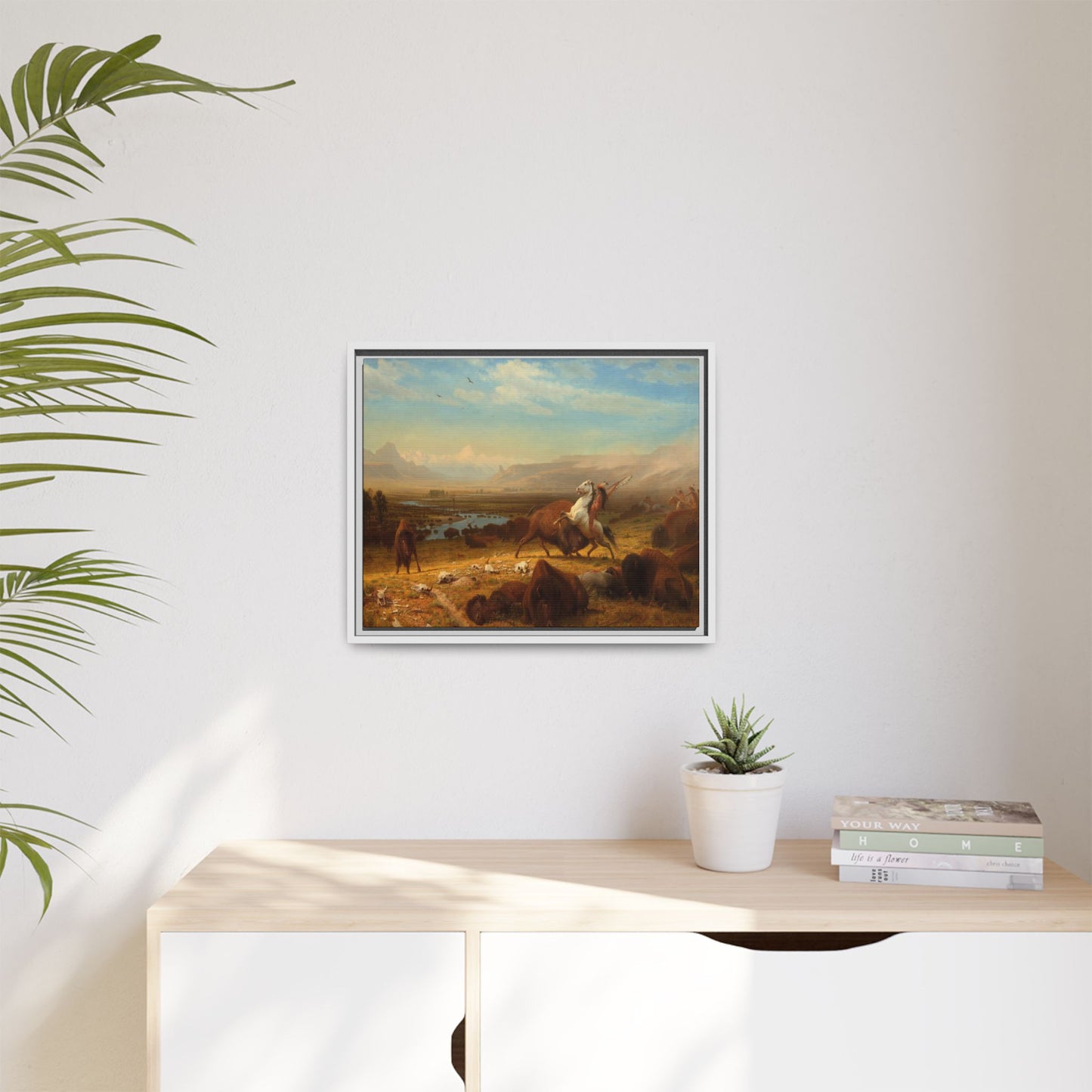 Bierstadt, Albert - The Last of the Buffalo  (1888) - Matte Canvas, Framed