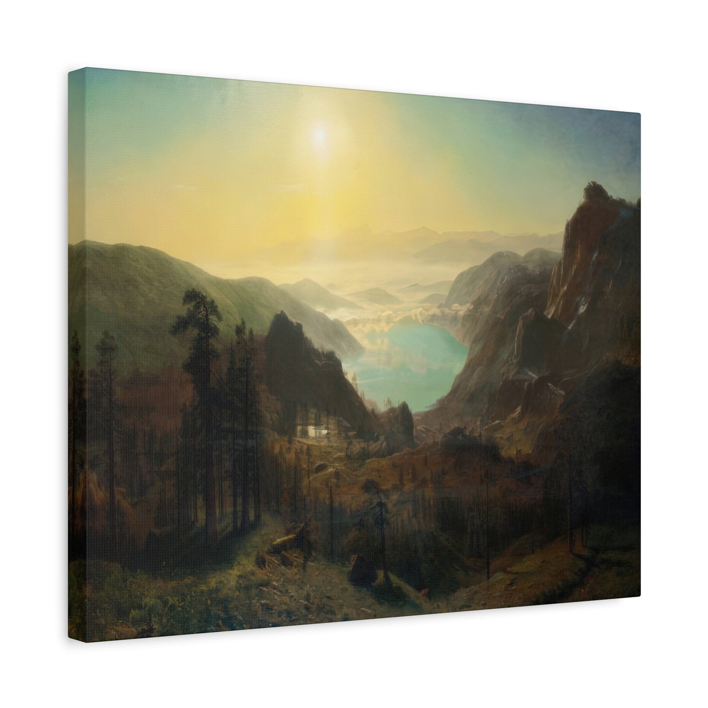 Bierstadt, Albert - Donner Lake from the Summit (1873) - Canvas Block, unframed
