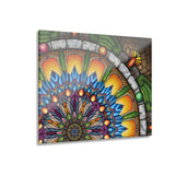 Emerald Arrows Mandala - Acrylic Block