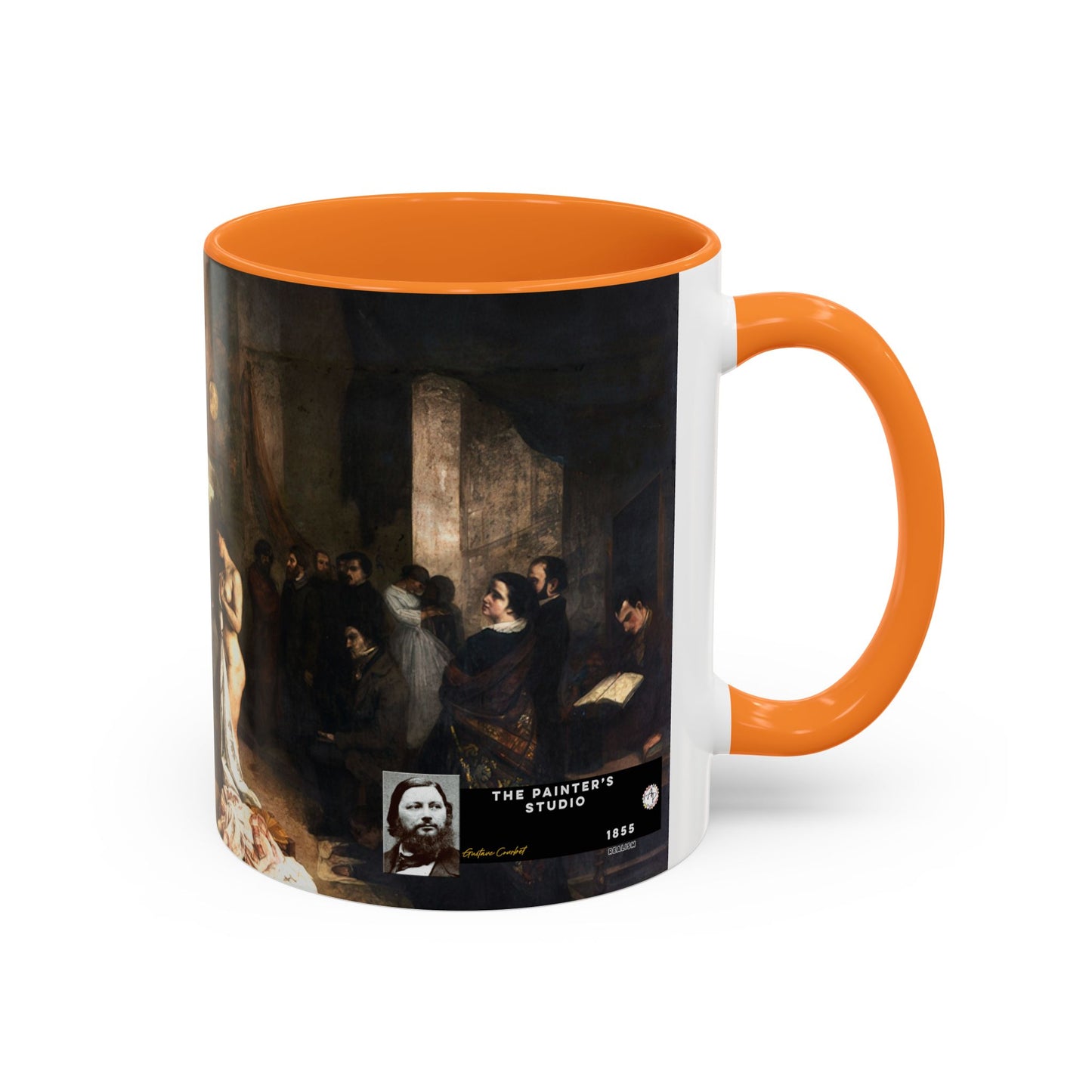 Courbet, Gustave - The Painter’s Studio (1855) - Colorful Accent Mugs