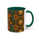 Monarch Butterfly Mandala - Colorful Accent Mugs