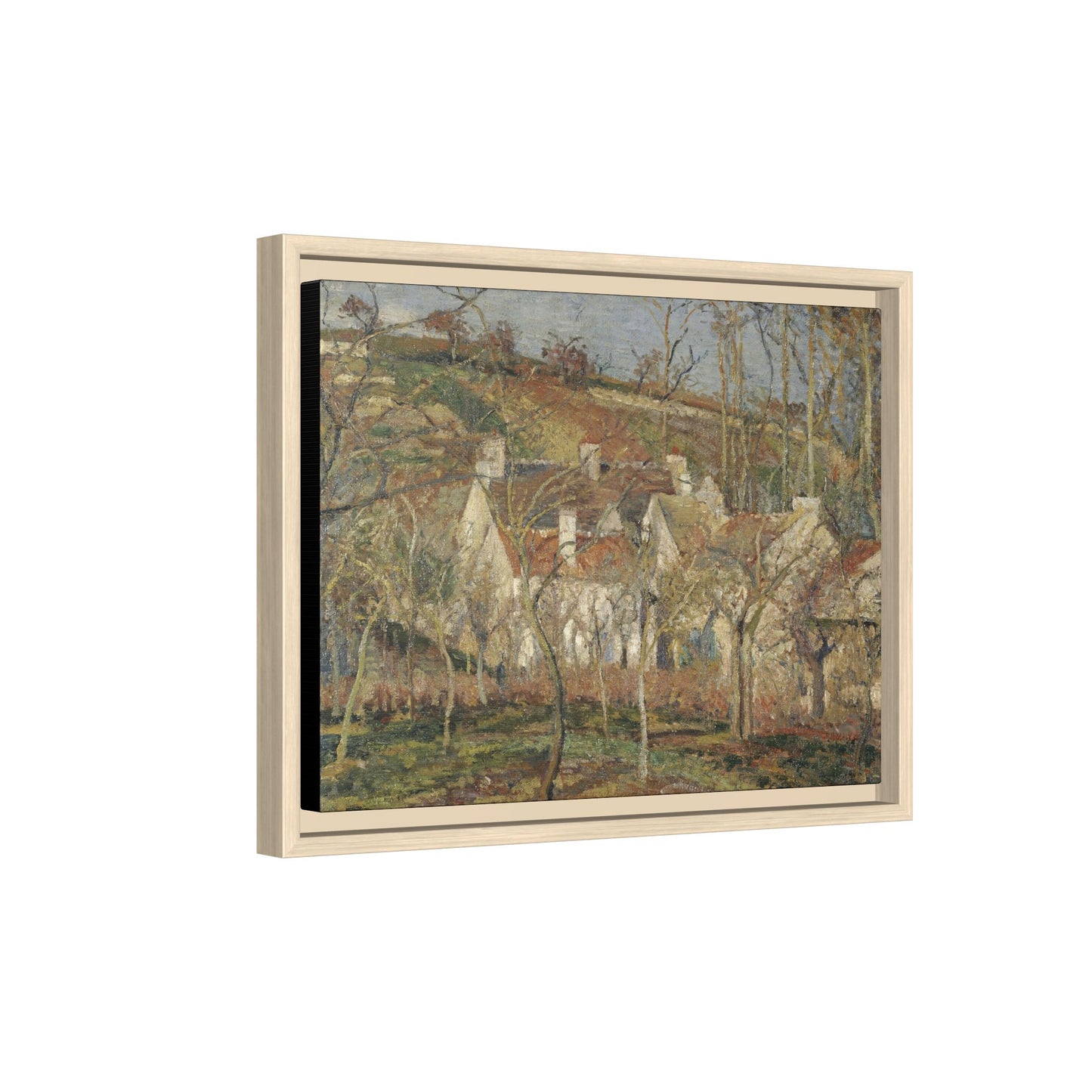 Pissarro, Camille - Red Roofs, Corner of a Village in Winter (1877) - Matte Canvas, Framed