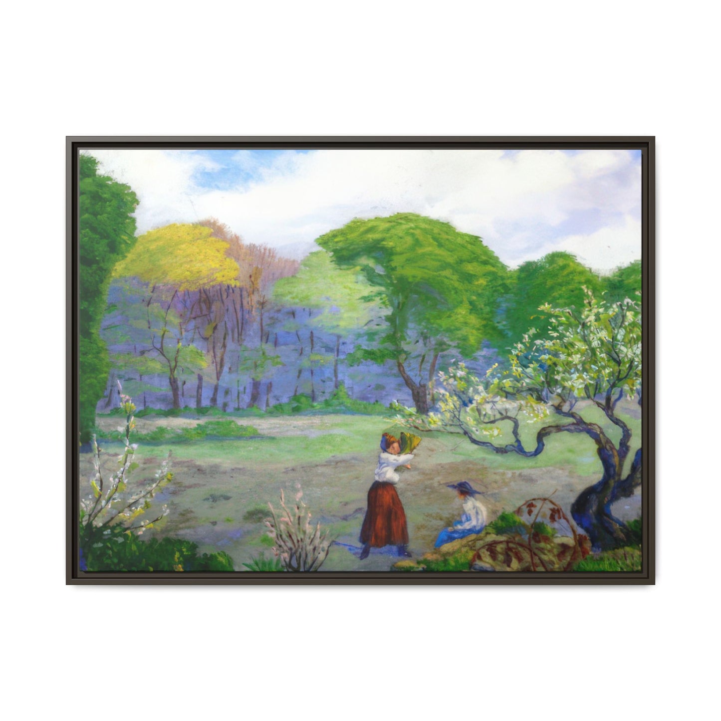 Ranson, Paul - Picking Flowers (1890) - Matte Canvas, Framed