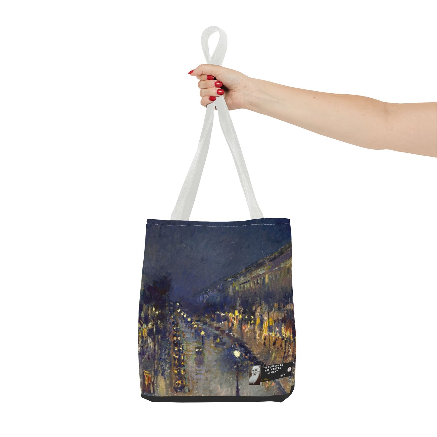 Pissarro, Camille - The Boulevard Montmartre At Night (1897) - Tote Bag