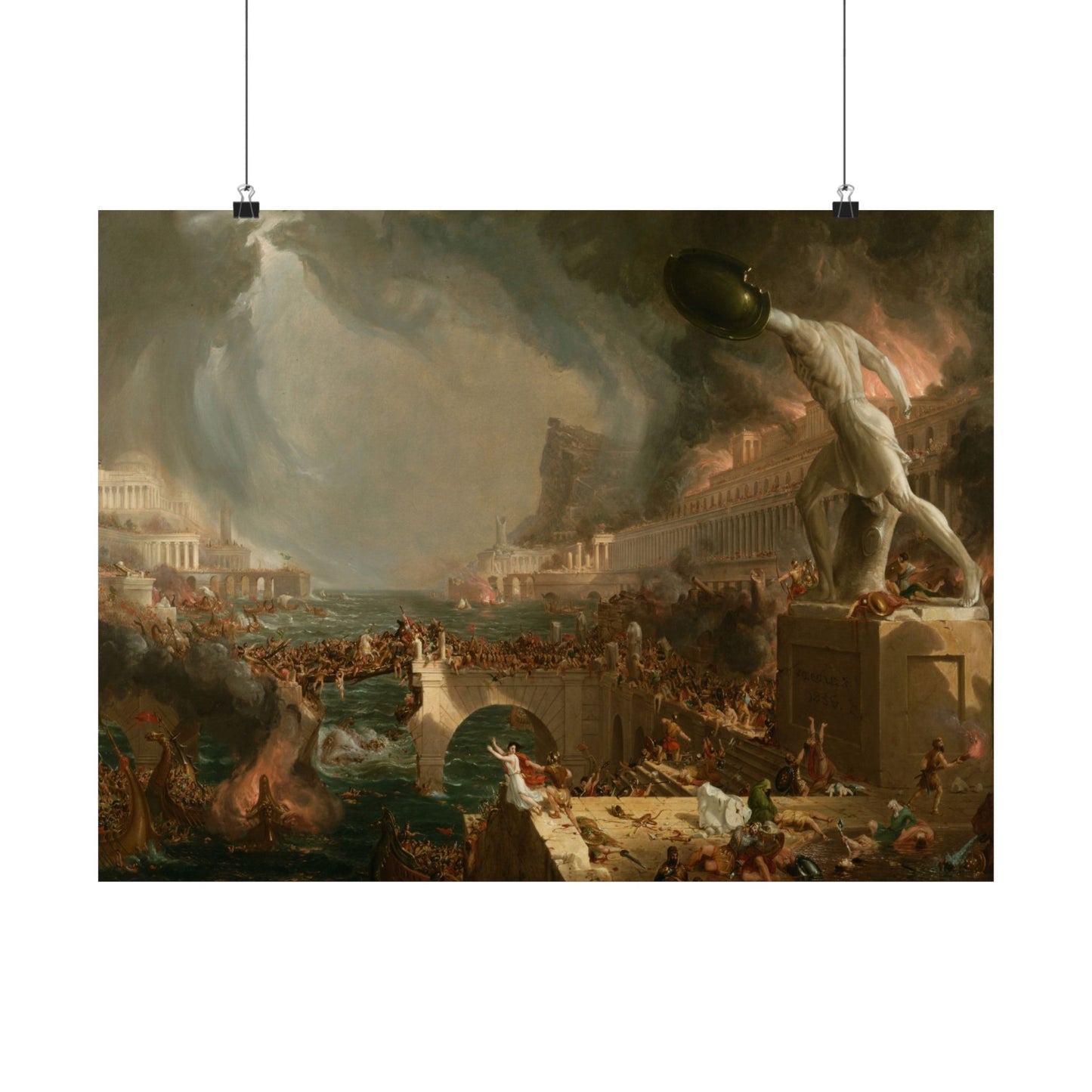 Cole. Thomas - The Course of Empire: Destruction (1836) - Satin Posters