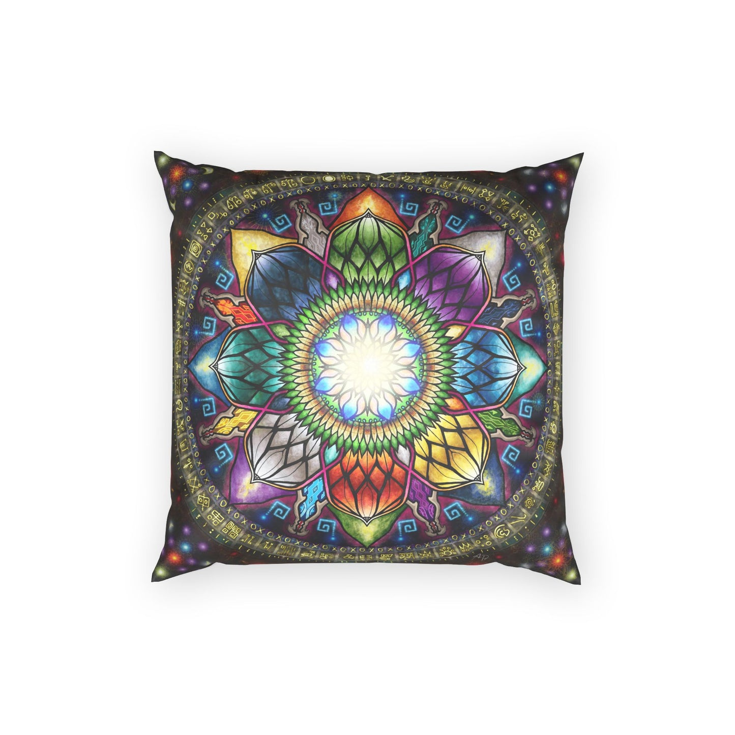 Pacio, Adam - Mystic Jewel Mandala - Poly Velvet Pillow