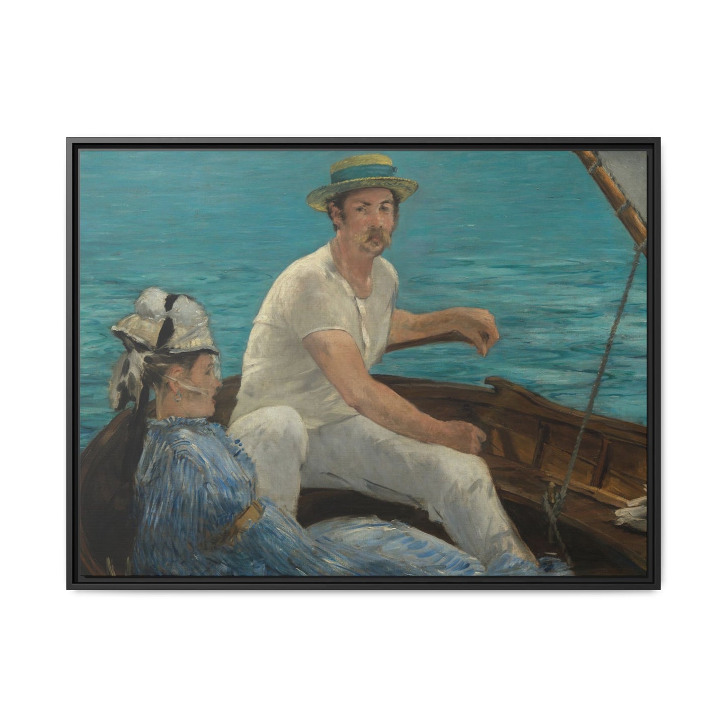 Manet, Édouard - Boating (1874) - Matte Canvas, Framed