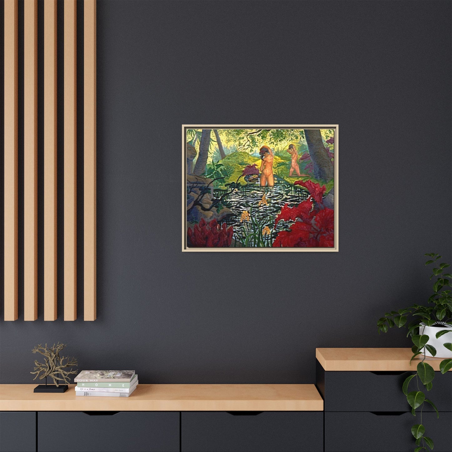 Ranson, Paul - The Lotus Bather (1906) - Matte Canvas, Framed