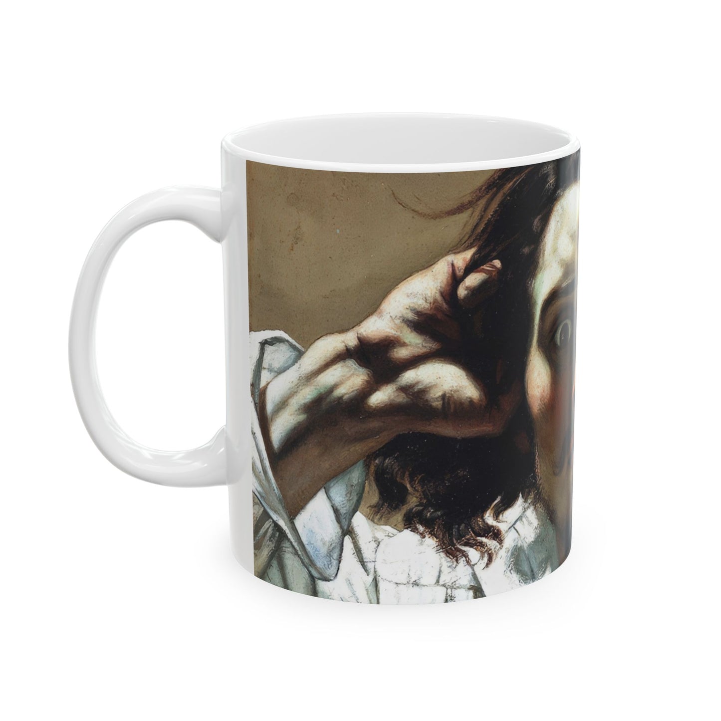 Courbet, Gustave - The Desperate Man (1843) - Ceramic Mug