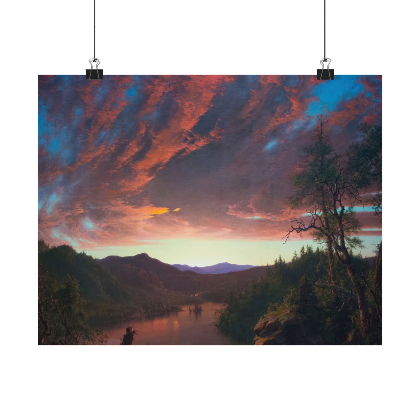 Church, Frederic Edwin - Twilight in the Wilderness  (1860) - Satin Posters