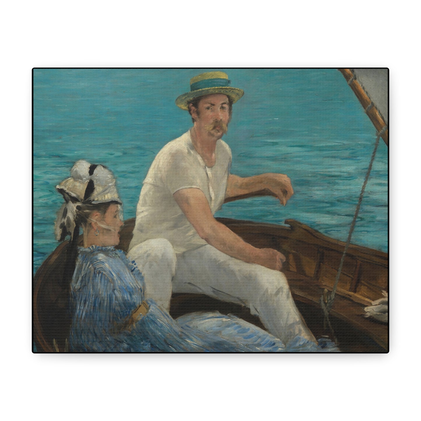 Manet, Édouard - Boating (1874) - Canvas Block, unframed