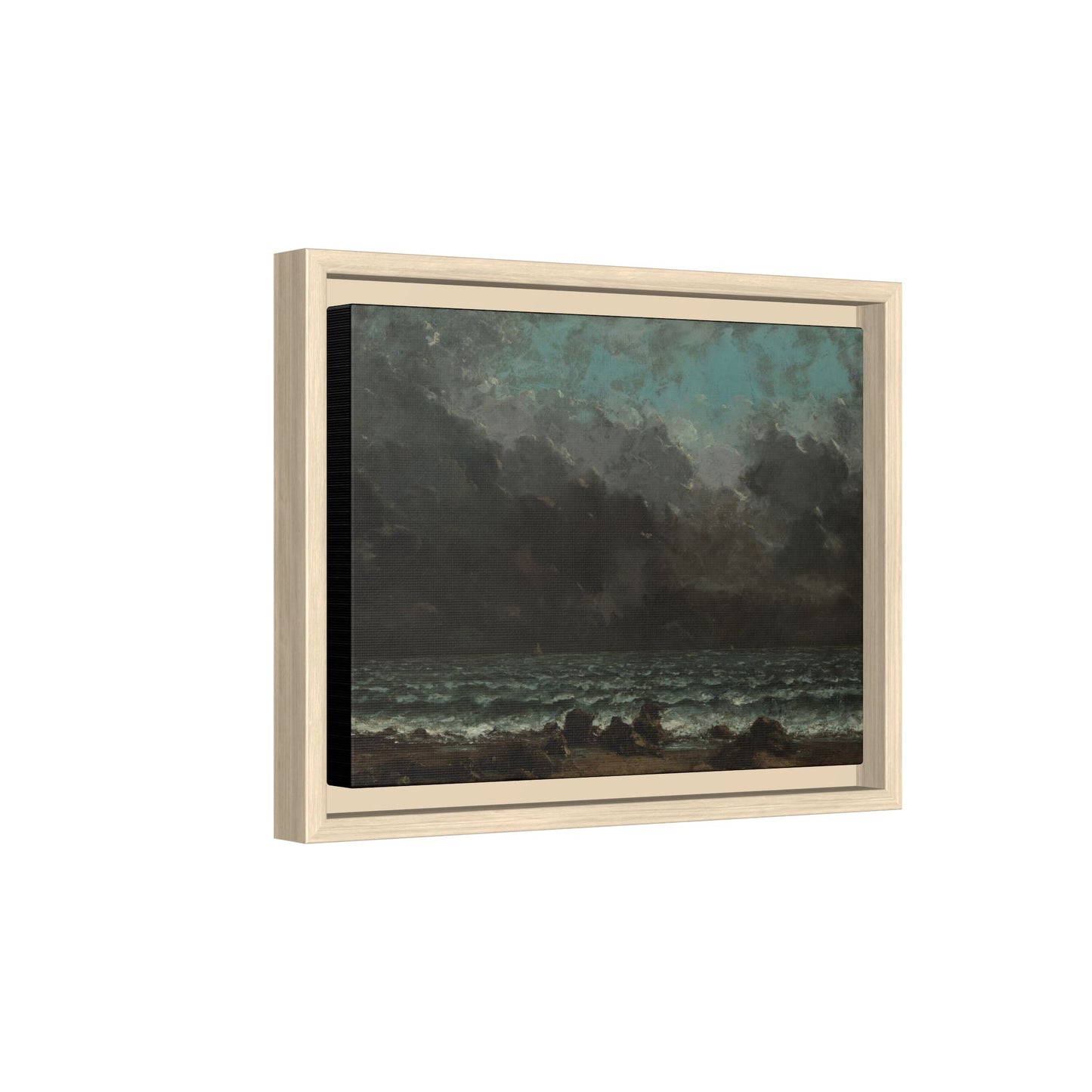 Courbet, Gustave - The Sea (1865) - Matte Canvas, Framed