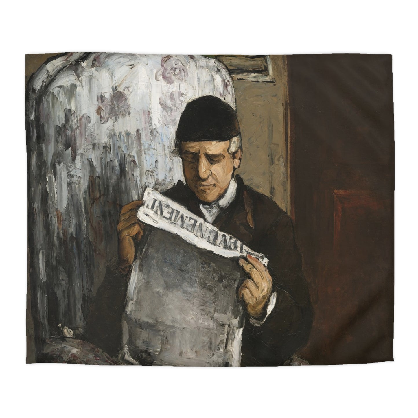 Cézanne, Paul - The Artist’s Father (1866) - Microfiber Duvet Cover