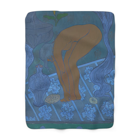Ranson, Paul - The Blue Bather (1891) - Sherpa Fleece Blanket