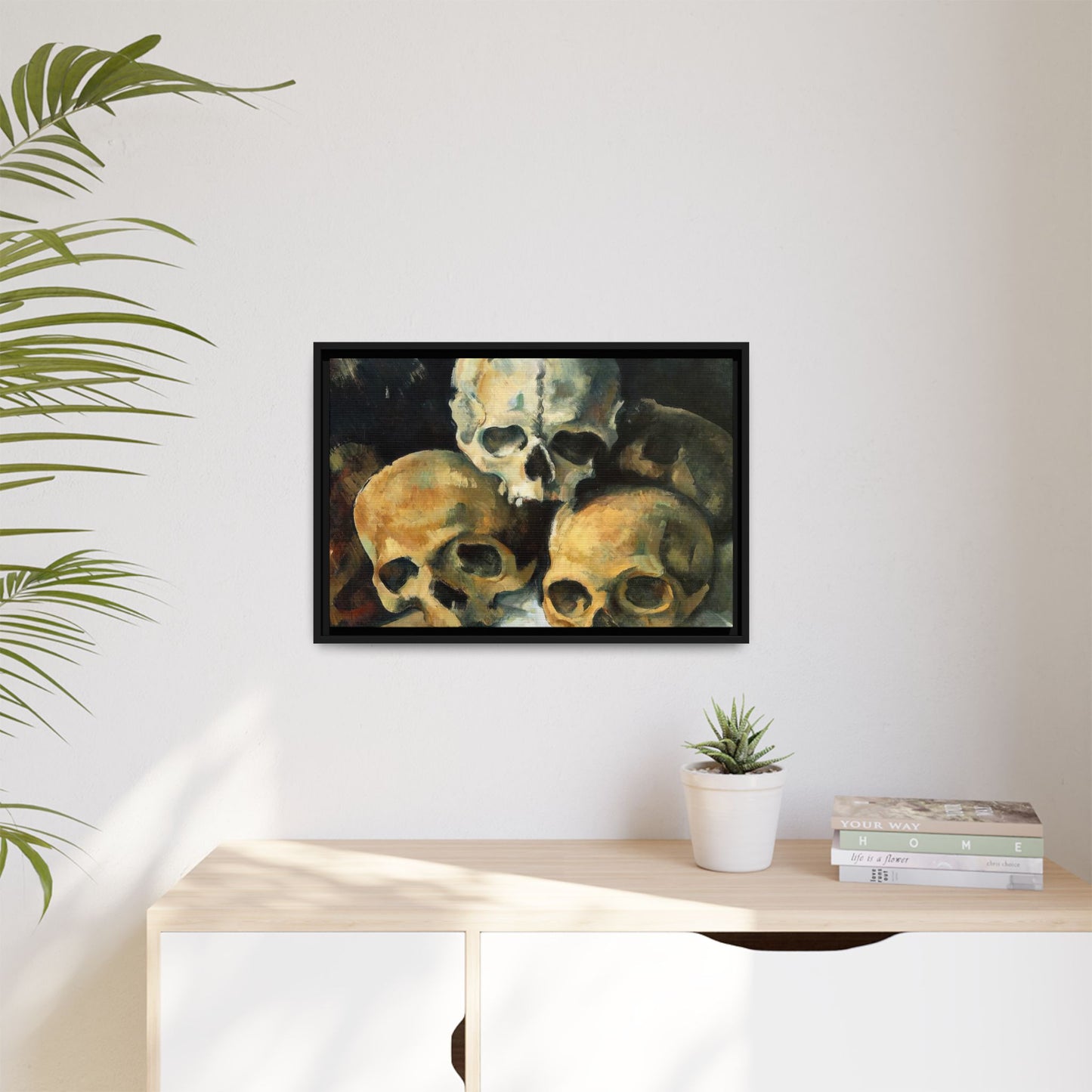 Cézanne, Paul - Pyramid of Skulls (1901) - Matte Canvas, Framed