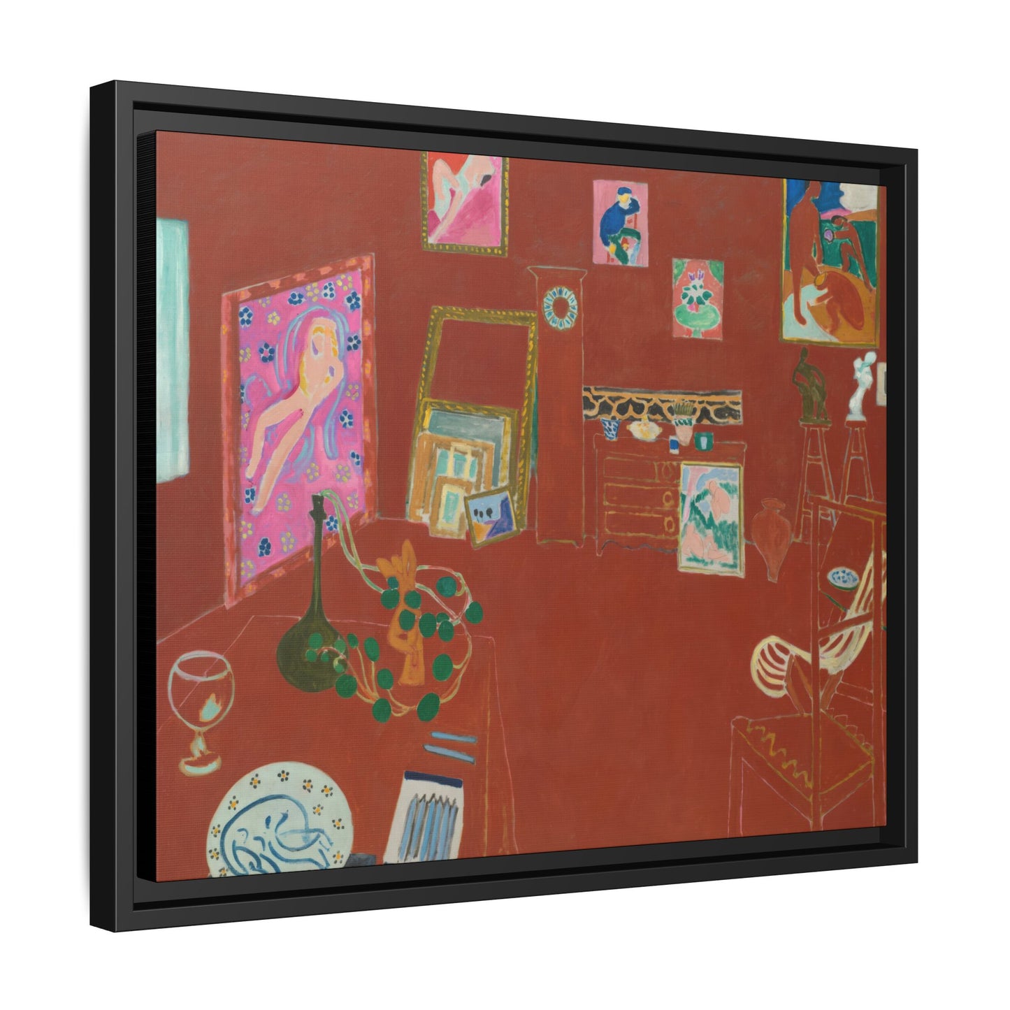 Matisse, Henri - The Red Studio (1911) - Matte Canvas, Framed