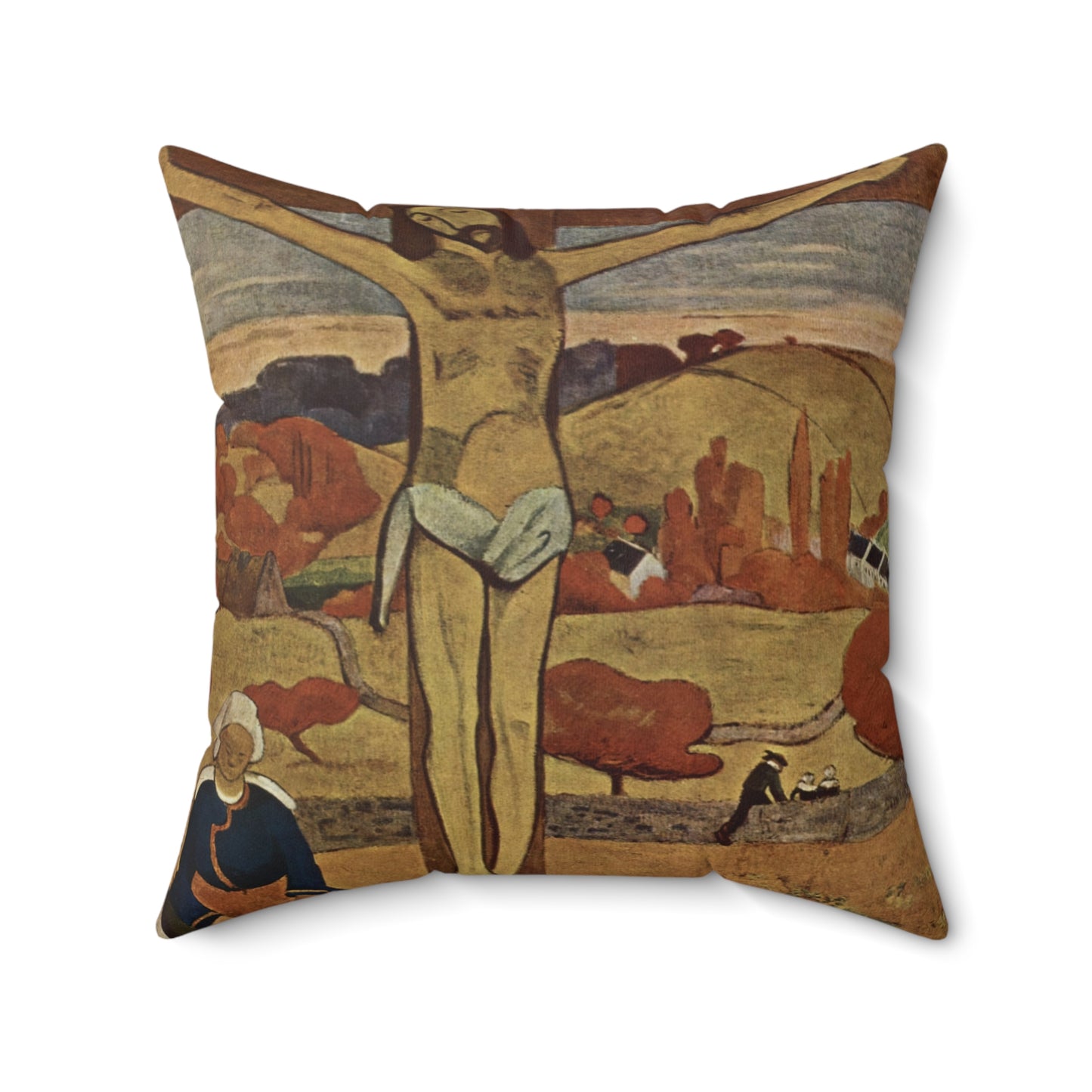 Gauguin, Paul - The Yellow Christ (1889) - Suede Square Pillow