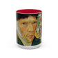Van Gogh, Vincent - Self Portrait with Bandaged Ear (1889) - Colorful Accent Mugs