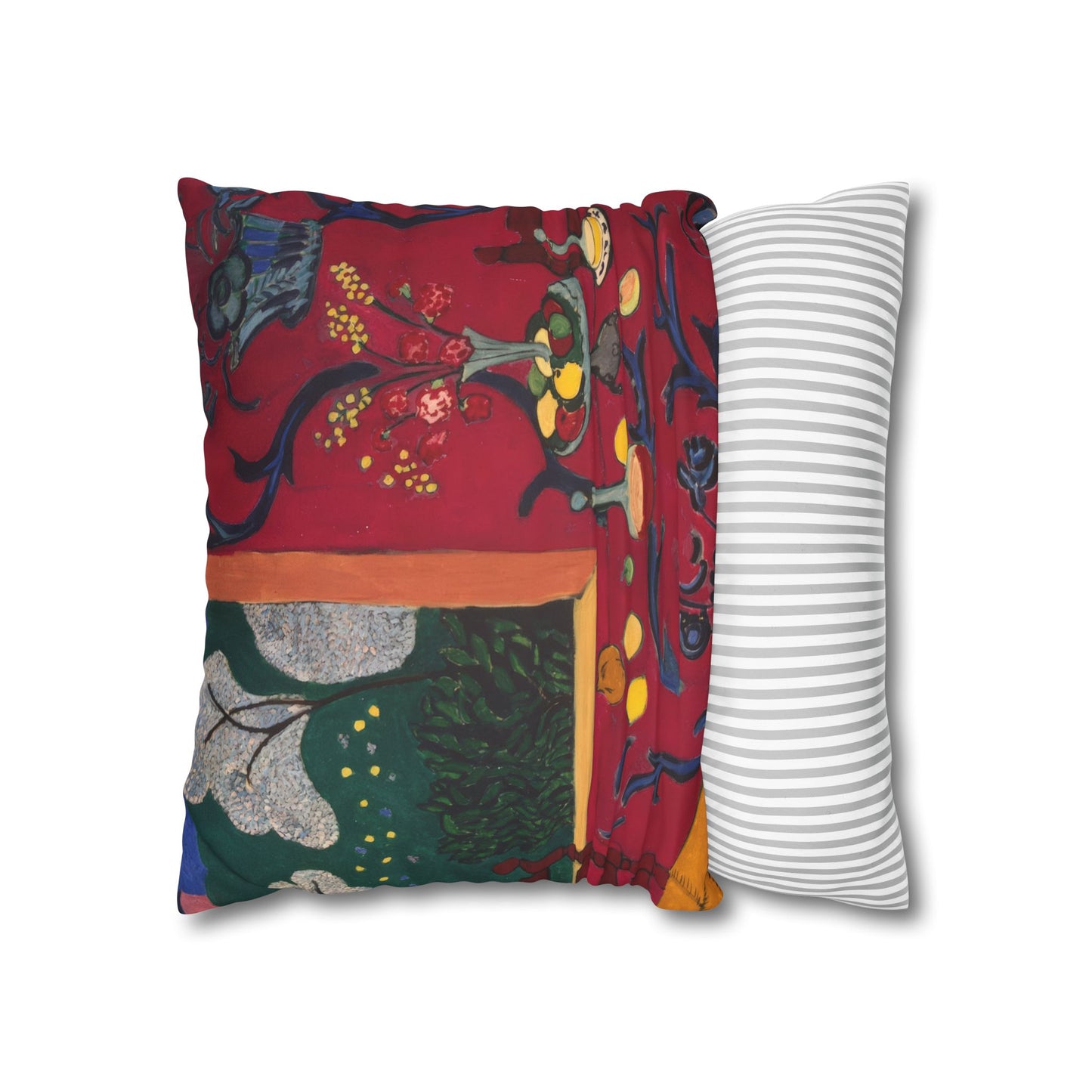Matisse, Henri - The Dessert Harmony in Red (1908) - Suede Square Pillowcase