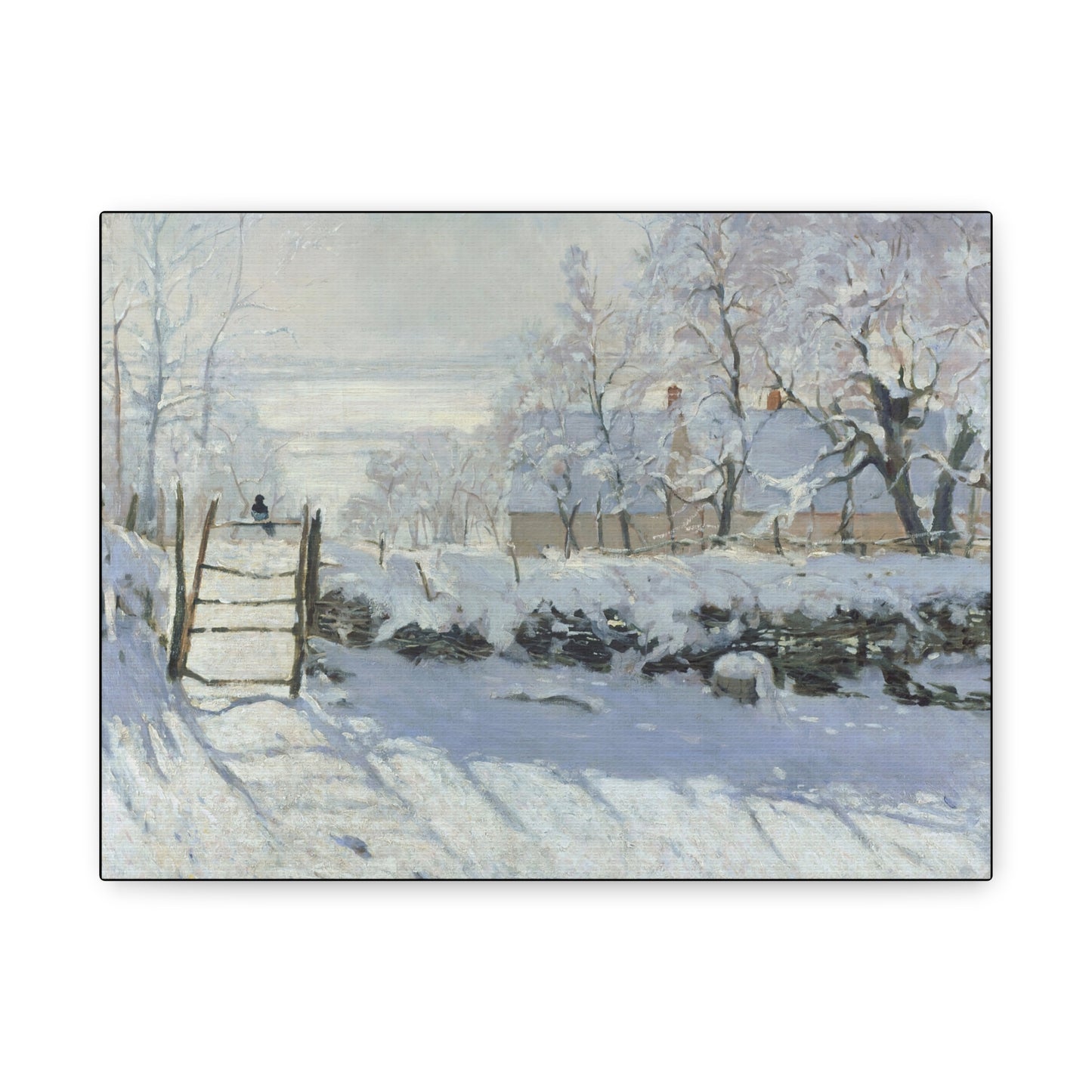 Monet, Claude - The Magpie (1868) - Canvas Block, unframed