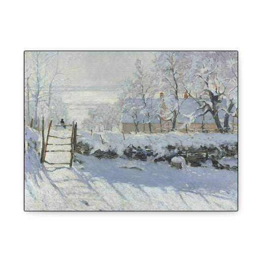 Monet, Claude - The Magpie (1868) - Canvas Block, unframed