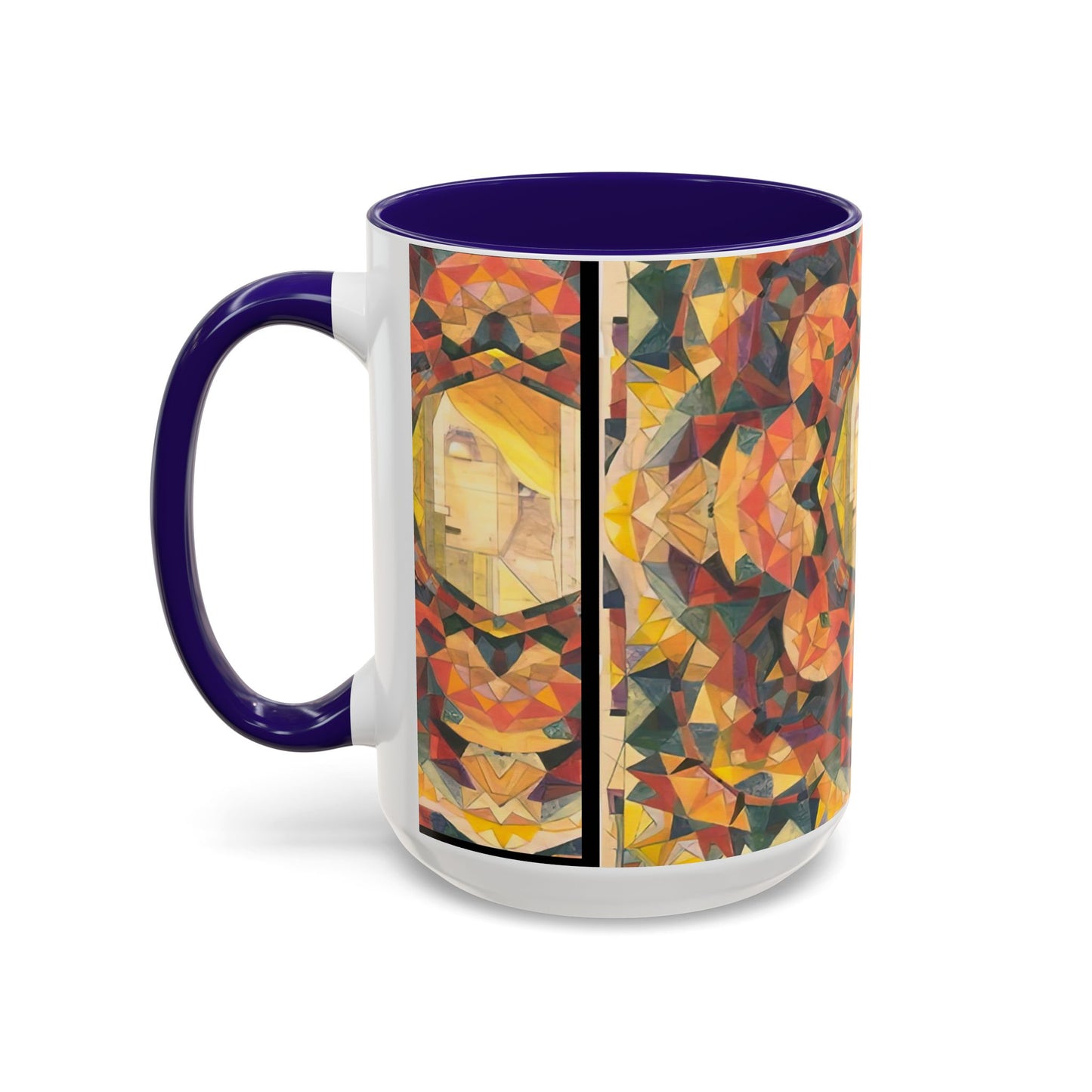 Filiger, Charles - Woman’s Head with Closed Eyes (1893) - Colorful Accent Mugs