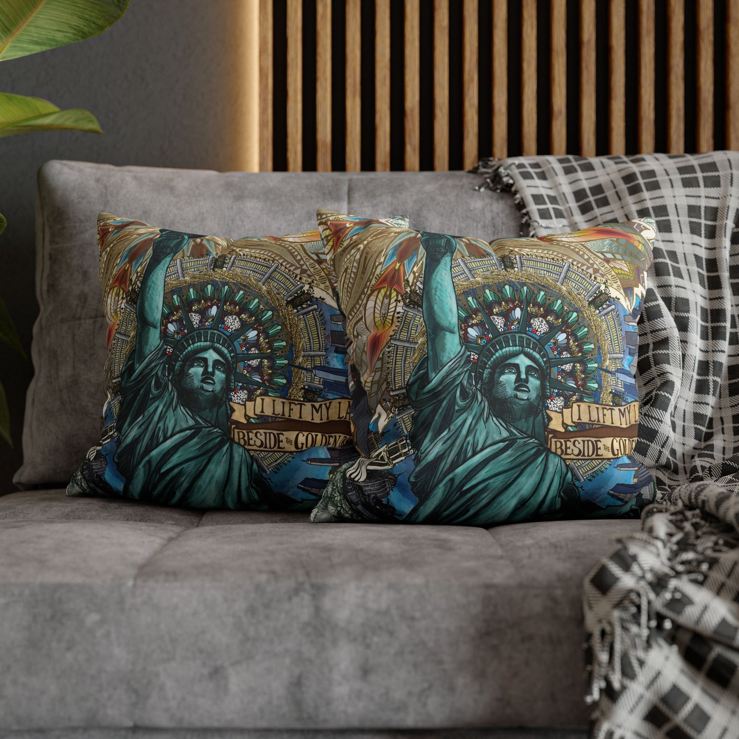 Pacio, Adam - Liberty Mandala - Suede Square Pillowcase