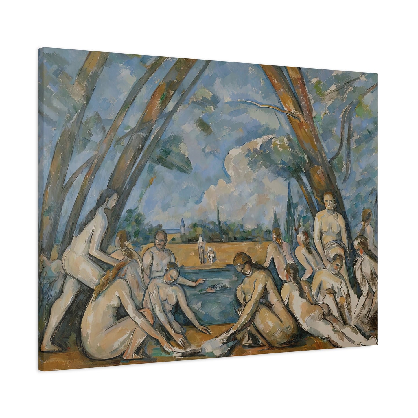 Cézanne, Paul - The Large Bathers (1906) - Canvas Block, unframed