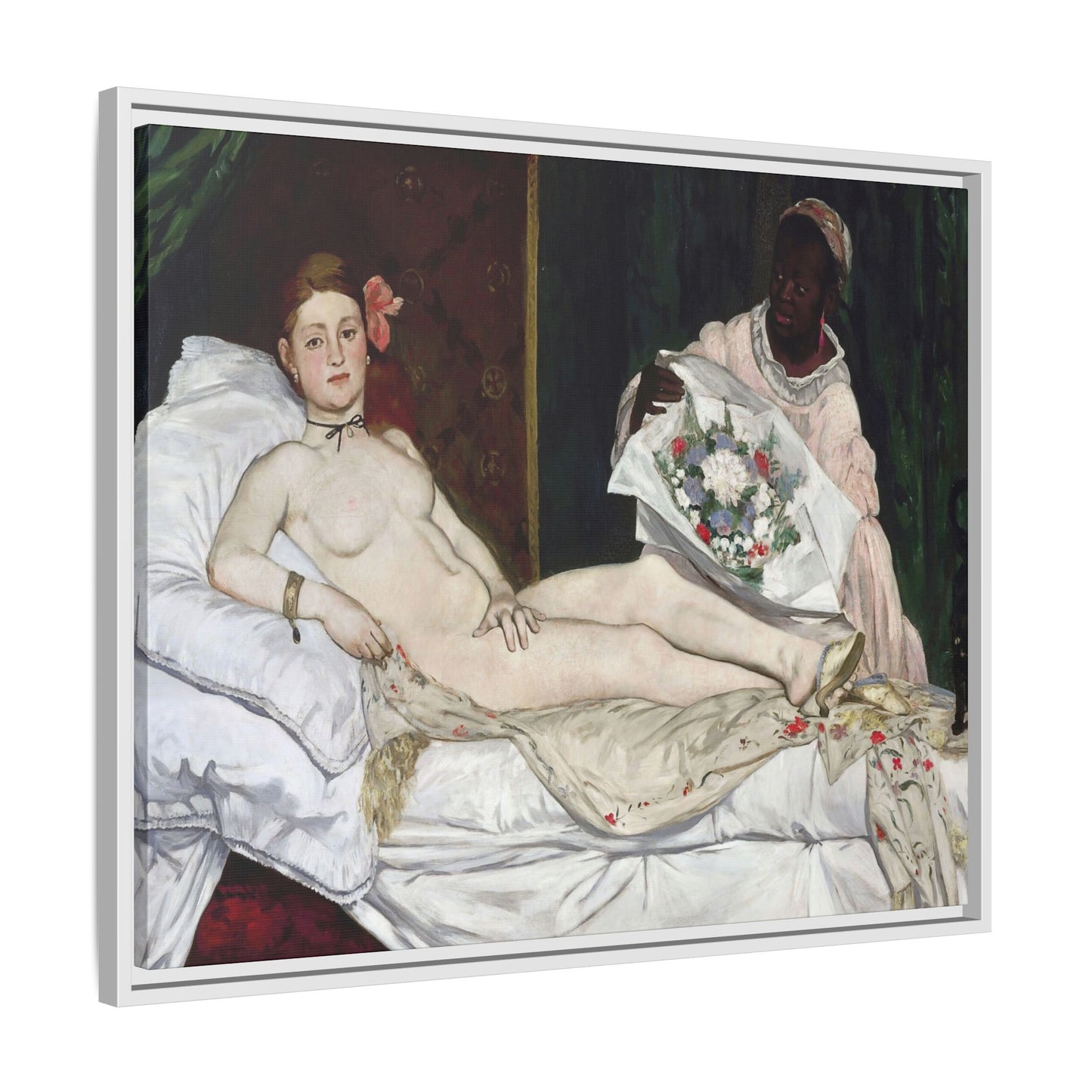 Manet, Édouard - Olympia (1870) - Matte Canvas, Framed