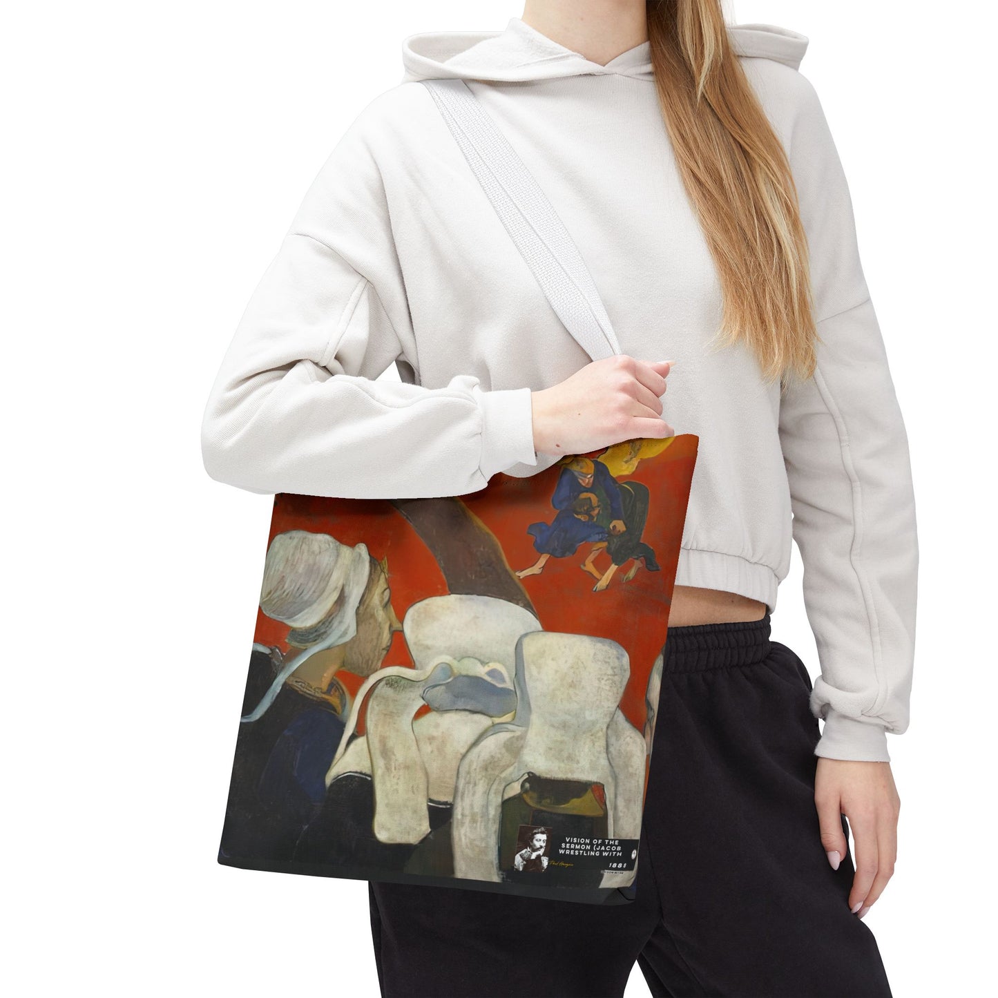 Gauguin, Paul - Vision of the Sermon (Jacob Wrestling with the Angel) (1888) - Tote Bag