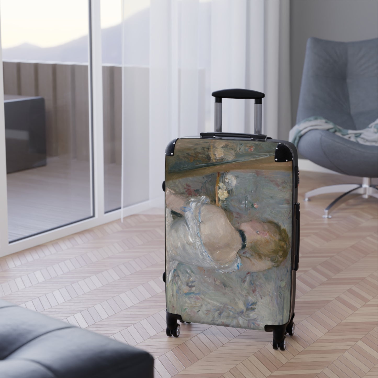 Morisot, Berthe - Woman at Her Toilette (1880) - Suitcase