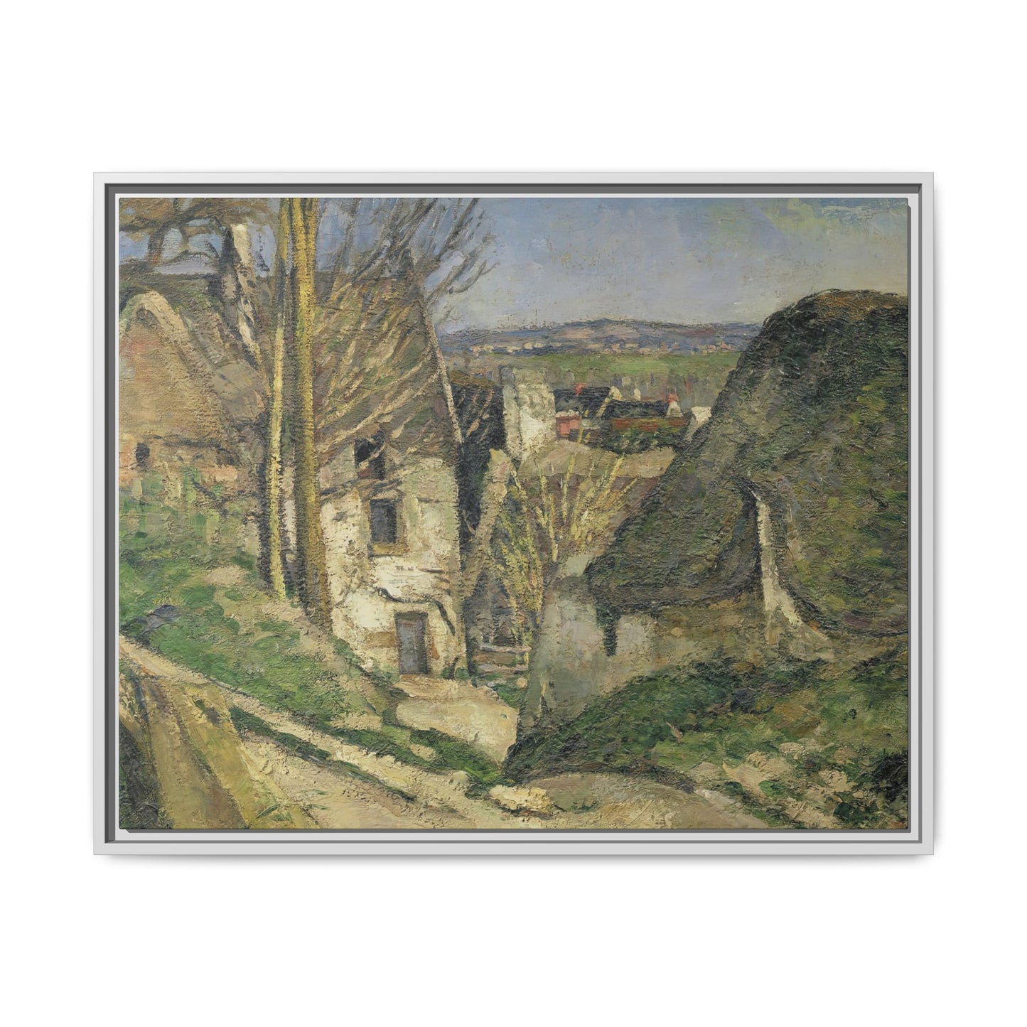 Cézanne, Paul - The House of the Hanged Man, Auvers-sur-Oise (1874) - Matte Canvas, Framed