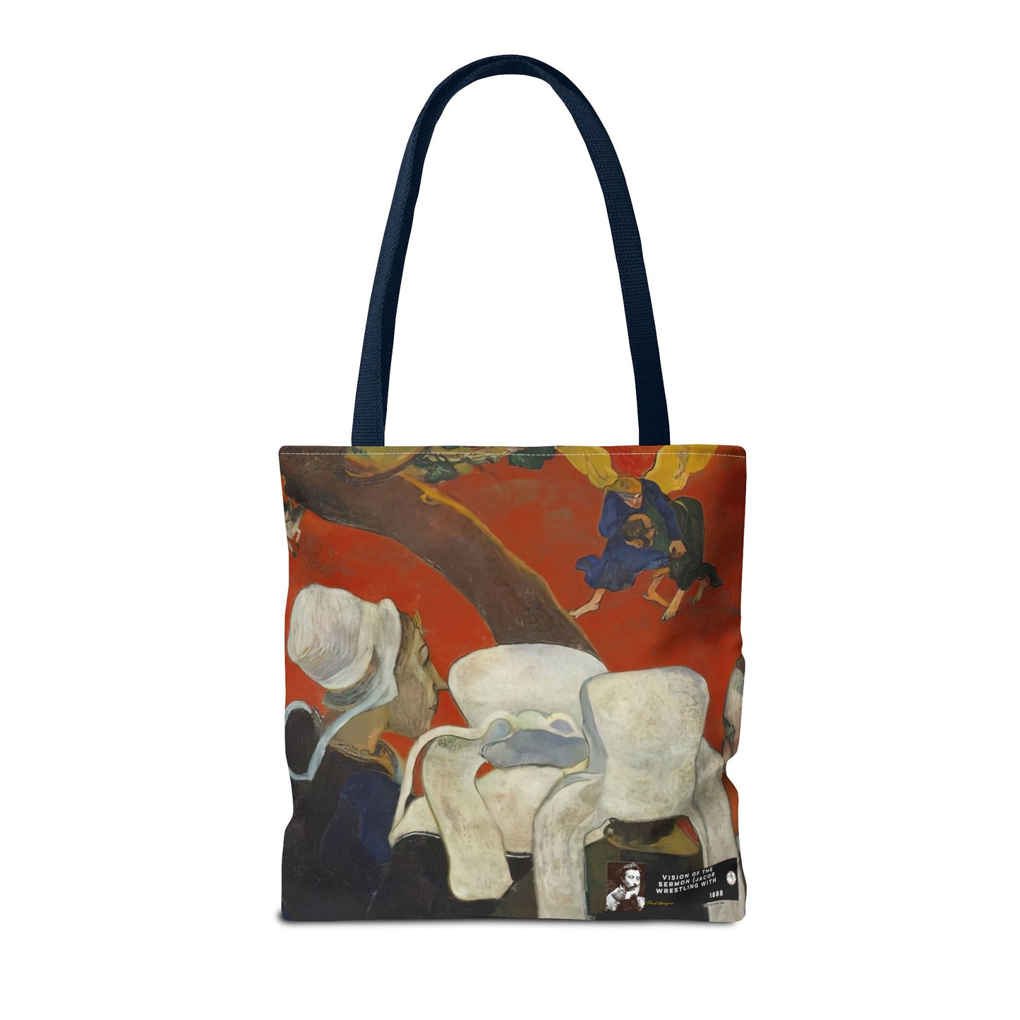 Gauguin, Paul - Vision of the Sermon (Jacob Wrestling with the Angel) (1888) - Tote Bag