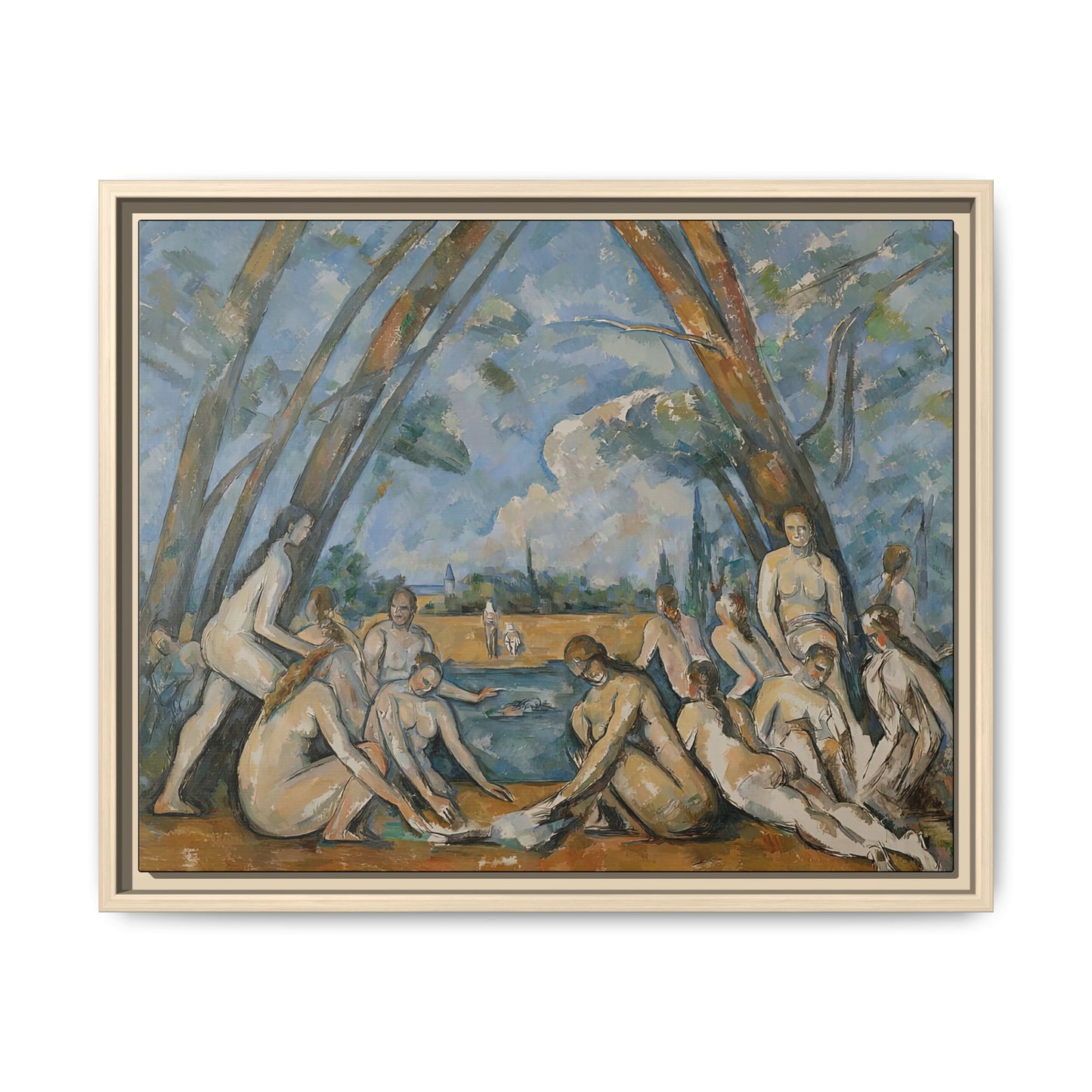 Cézanne, Paul - The Large Bathers (1906) - Matte Canvas, Framed