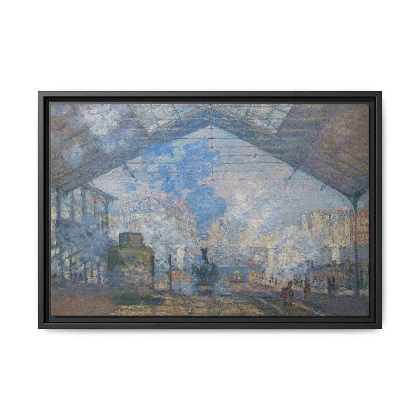 Monet, Claude - Le Gare Saint-Lazare (1877) - Matte Canvas, Framed
