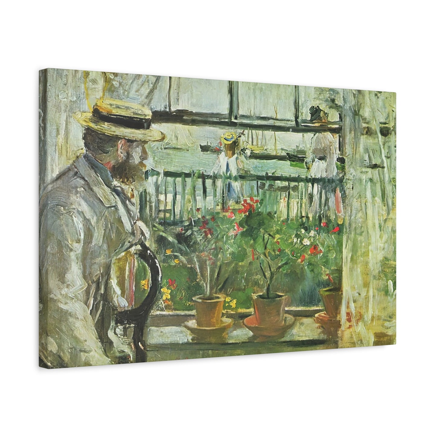 Morisot, Berthe - Eugene Manet on the Isle of Wight (1875) - Canvas Block, unframed