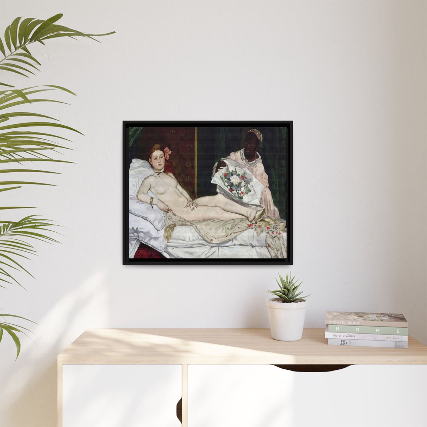 Manet, Édouard - Olympia (1870) - Matte Canvas, Framed