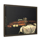 Cézanne, Paul - Still Life with Bread and Eggs (1865) - Matte Canvas, Framed