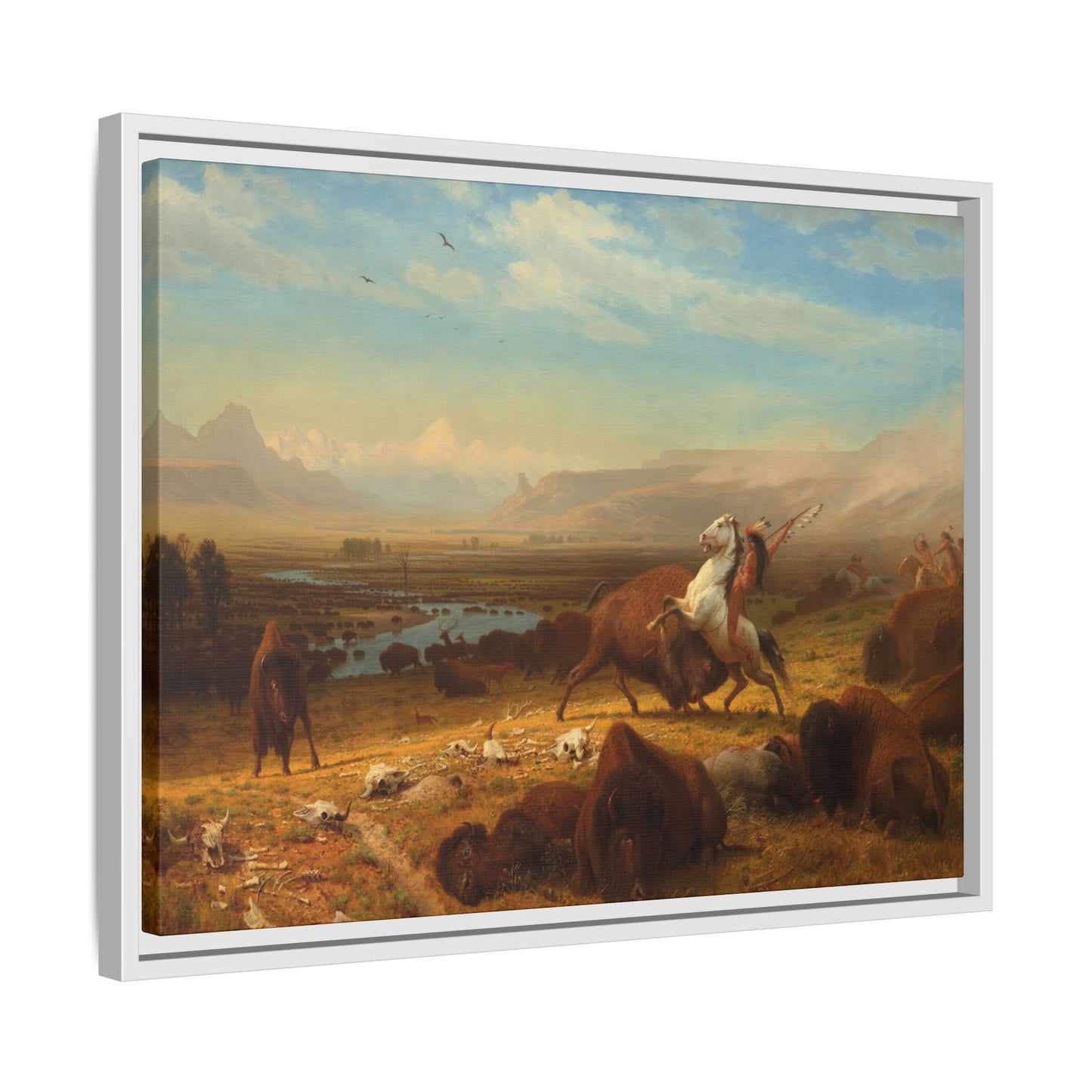 Bierstadt, Albert - The Last of the Buffalo  (1888) - Matte Canvas, Framed