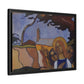 Filiger, Charles - Virgin and Two Angels (1895) - Matte Canvas, Framed