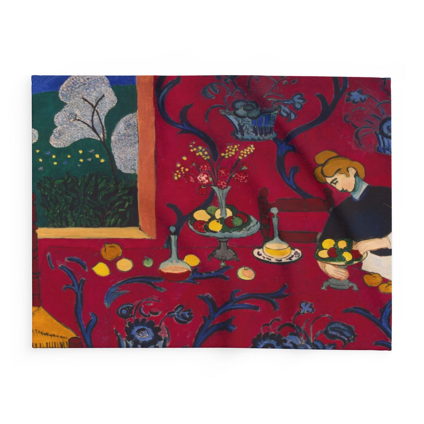 Matisse, Henri - The Dessert Harmony in Red (1908) - Arctic Fleece Blanket