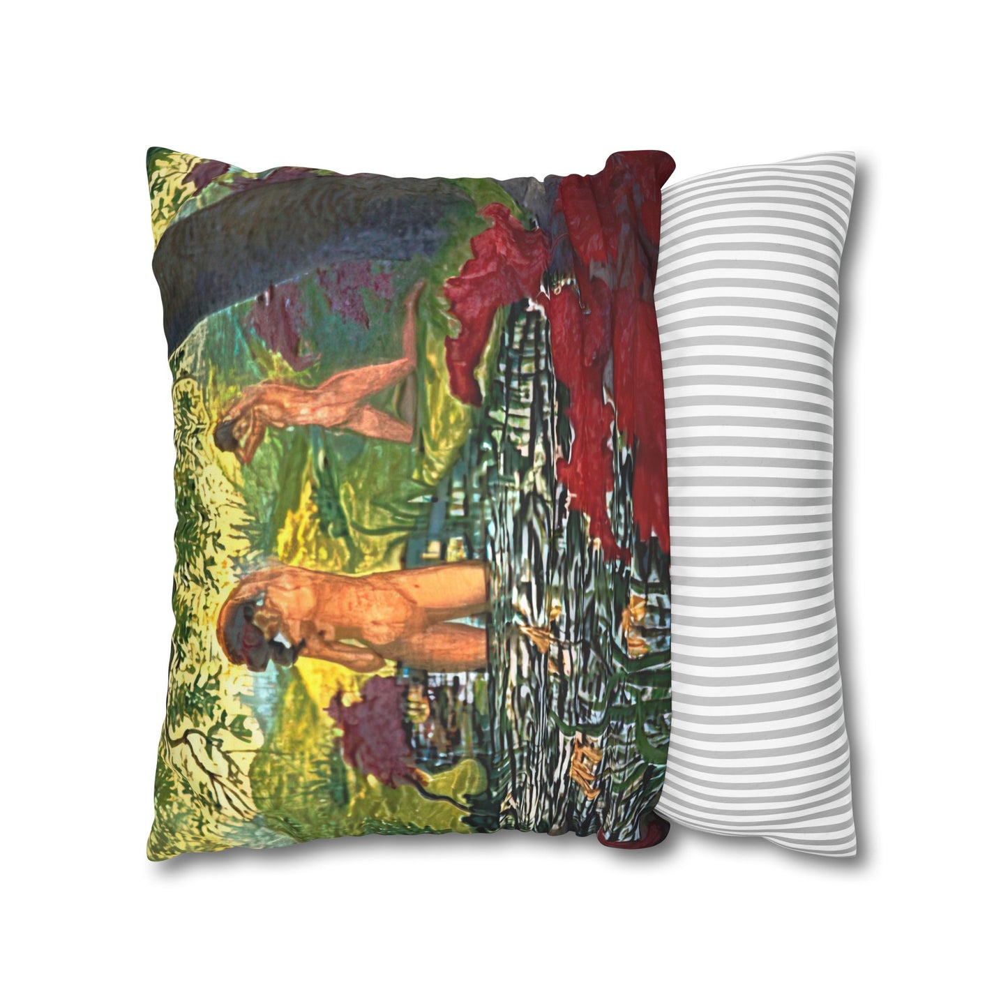 Ranson, Paul - The Lotus Bather (1906) - Suede Square Pillowcase