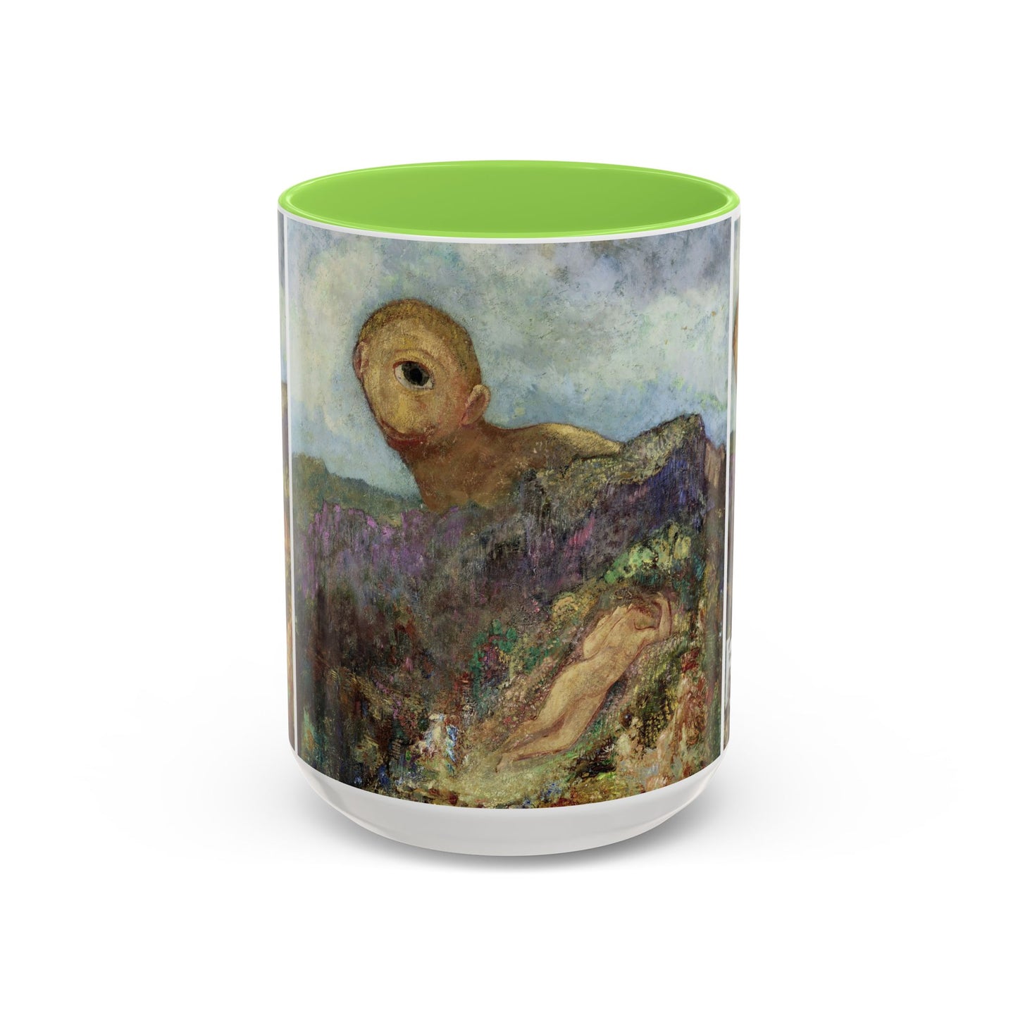 Redon, Odilon - The Cyclops (1914) - Colorful Accent Mugs