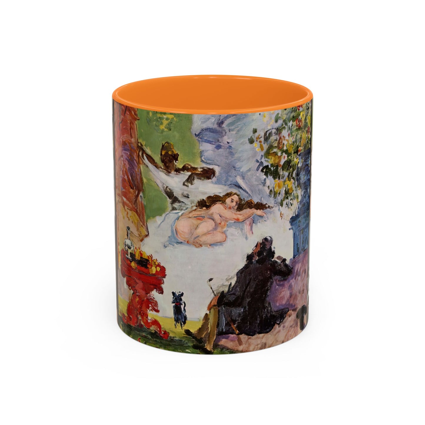 Cézanne, Paul - A Modern Olympia (1874) - Colorful Accent Mugs
