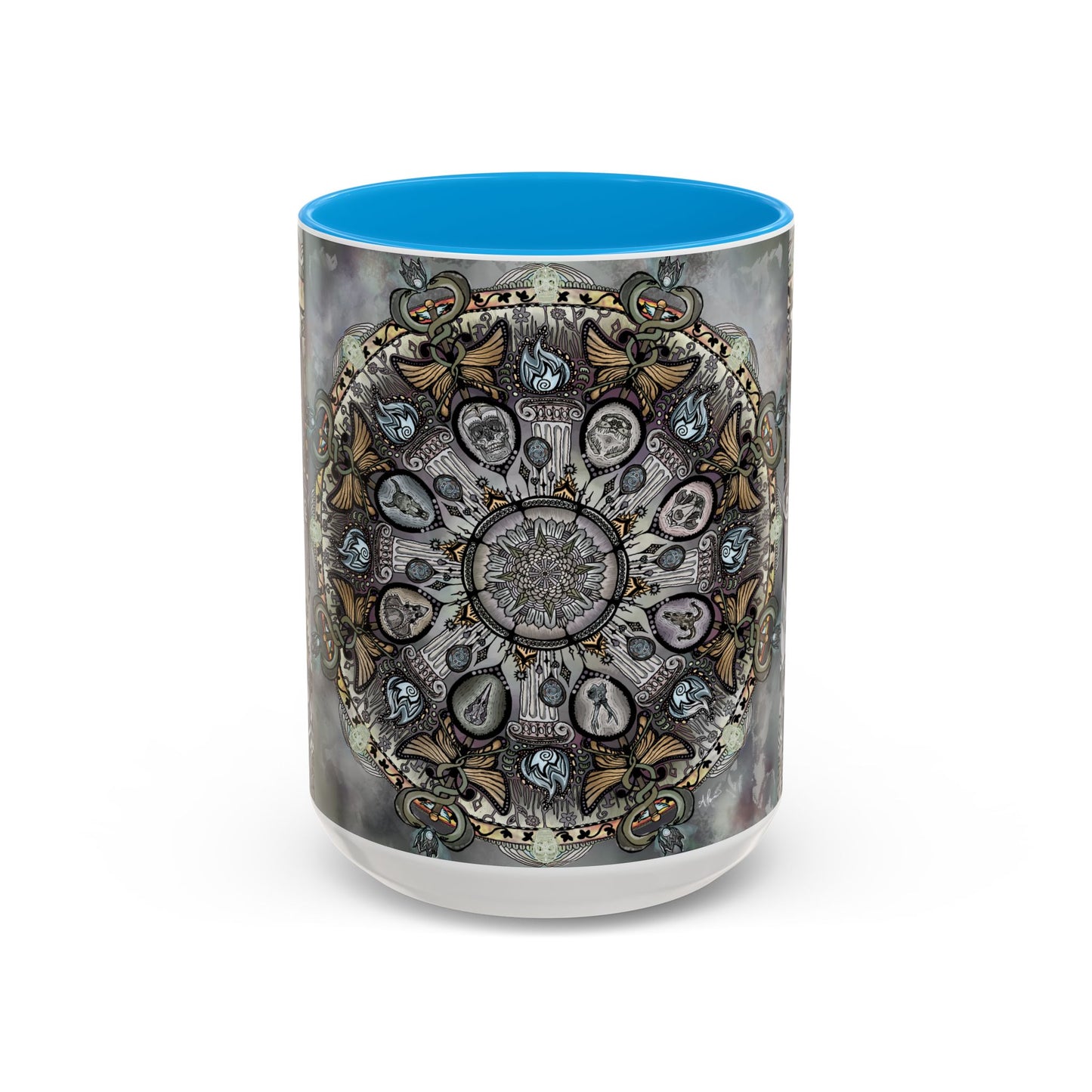 Pacio, Adam - Memento Mori Mandala - Colorful Accent Mugs