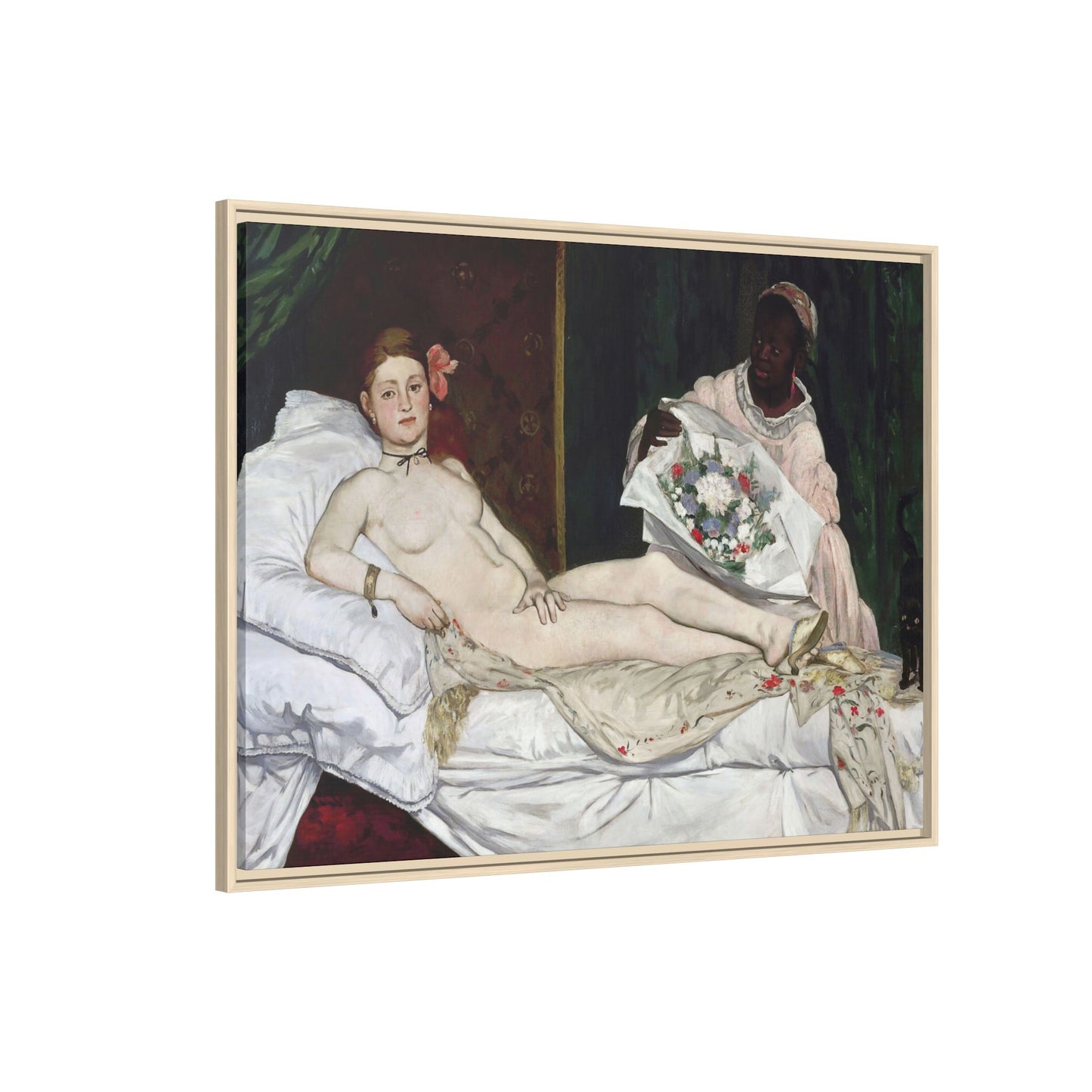 Manet, Édouard - Olympia (1870) - Matte Canvas, Framed