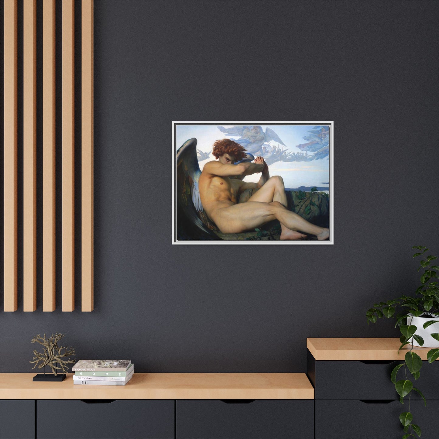 Cabanel, Alexandre - The Fallen Angel (1847) - Matte Canvas, Framed